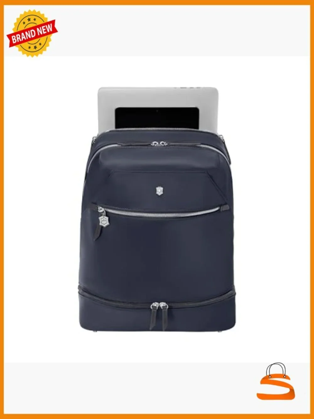 Laptop Backpack with Removable Wristlet Clutch - 15in-18L Water Resistant